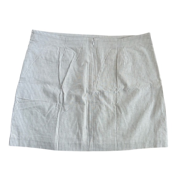 J.‎ Crew Striped Classic Nautical Summer Linen Blend Mini Skirt Size 18 NEW - Picture 3 of 5